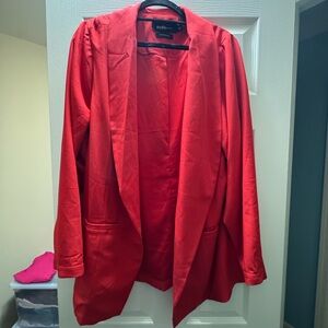 torrid Red Open-Front Blazer Jacket